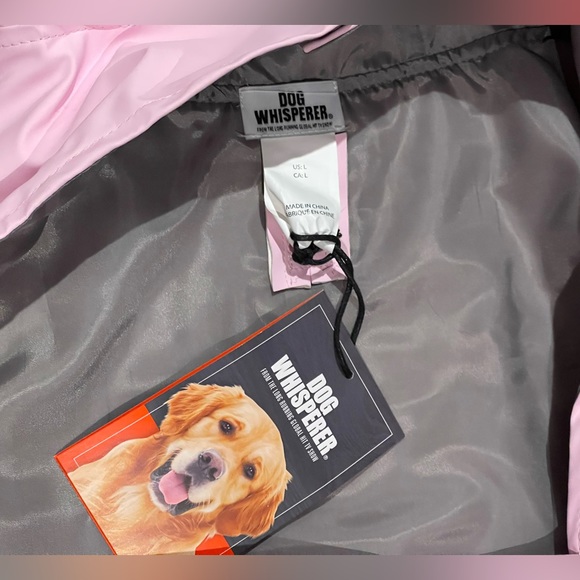 NWT- Dog Whisperer- Pink and Gray Raincoat- Windrider Size Large - Picture 4 of 5
